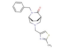 (1S*,5R*)-6-benzyl-3-[(2-methyl-1,3-thiazol-4-yl)methyl]-3,6-diazabicyclo[3.2.2]nonan-7-one