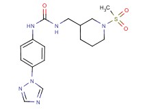 N-{[1-(methylsulfonyl)piperidin-3-yl]methyl}-N'-[4-(1H-1,2,4-triazol-1-yl)phenyl]urea