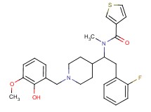 N-{2-(2-fluorophenyl)-1-[1-(2-hydroxy-3-methoxybenzyl)-4-piperidinyl]ethyl}-N-methyl-3-thiophenecarboxamide