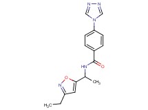 N-[1-(3-ethylisoxazol-5-yl)ethyl]-4-(4H-1,2,4-triazol-4-yl)benzamide