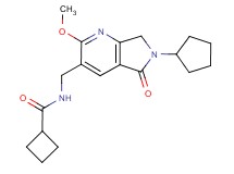 N-[(6-cyclopentyl-2-methoxy-5-oxo-6,7-dihydro-5H-pyrrolo[3,4-b]pyridin-3-yl)methyl]cyclobutanecarboxamide
