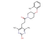4,6-dimethyl-5-{3-[4-(2-methylphenoxy)-1-piperidinyl]-3-oxopropyl}-2-pyrimidinol