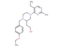 2-[1-(4-ethoxybenzyl)-4-(5-ethyl-2-methyl-4-pyrimidinyl)-2-piperazinyl]ethanol