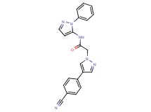 2-[4-(4-cyanophenyl)-1H-pyrazol-1-yl]-N-(1-phenyl-1H-pyrazol-5-yl)acetamide