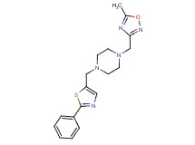 1-[(5-methyl-1,2,4-oxadiazol-3-yl)methyl]-4-[(2-phenyl-1,3-thiazol-5-yl)methyl]piperazine