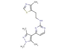 N-[2-(4-methyl-1,3-thiazol-5-yl)ethyl]-4-(1,3,5-trimethyl-1H-pyrazol-4-yl)-2-pyrimidinamine trifluoroacetate