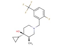 (3R*,4R*)-4-cyclopropyl-1-[2-fluoro-5-(trifluoromethyl)benzyl]-3-methylpiperidin-4-ol