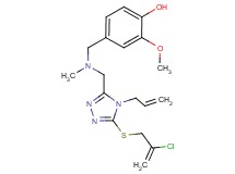 4-{[({4-allyl-5-[(2-chloro-2-propen-1-yl)thio]-4H-1,2,4-triazol-3-yl}methyl)(methyl)amino]methyl}-2-methoxyphenol