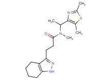 N-[1-(2,5-dimethyl-1,3-thiazol-4-yl)ethyl]-N-methyl-3-(4,5,6,7-tetrahydro-1H-indazol-3-yl)propanamide