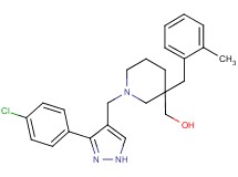 [1-{[3-(4-chlorophenyl)-1H-pyrazol-4-yl]methyl}-3-(2-methylbenzyl)-3-piperidinyl]methanol