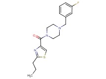 1-(3-fluorobenzyl)-4-[(2-propyl-1,3-thiazol-4-yl)carbonyl]piperazine