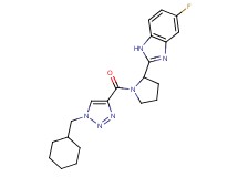 2-(1-{[1-(cyclohexylmethyl)-1H-1,2,3-triazol-4-yl]carbonyl}-2-pyrrolidinyl)-5-fluoro-1H-benzimidazole
