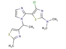 4-chloro-N,N-dimethyl-5-{1-[1-(2-methyl-1,3-thiazol-4-yl)ethyl]-1H-imidazol-2-yl}-1,3-thiazol-2-amine