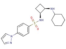 N-[(1S*,2R*)-2-(cyclohexylamino)cyclobutyl]-4-(1H-pyrazol-1-yl)benzenesulfonamide