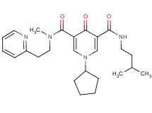 1-cyclopentyl-N-methyl-N'-(3-methylbutyl)-4-oxo-N-[2-(2-pyridinyl)ethyl]-1,4-dihydro-3,5-pyridinedicarboxamide
