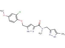 5-[(2-chloro-4-methoxyphenoxy)methyl]-N-methyl-N-[(5-methyl-1H-pyrazol-3-yl)methyl]-1H-pyrazole-3-carboxamide