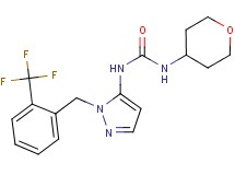 N-(tetrahydro-2H-pyran-4-yl)-N'-{1-[2-(trifluoromethyl)benzyl]-1H-pyrazol-5-yl}urea