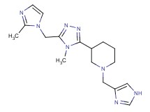 1-(1H-imidazol-4-ylmethyl)-3-{4-methyl-5-[(2-methyl-1H-imidazol-1-yl)methyl]-4H-1,2,4-triazol-3-yl}piperidine