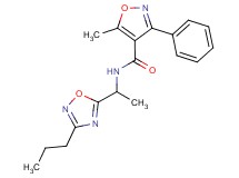 5-methyl-3-phenyl-N-[1-(3-propyl-1,2,4-oxadiazol-5-yl)ethyl]isoxazole-4-carboxamide