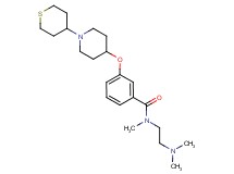 N-[2-(dimethylamino)ethyl]-N-methyl-3-{[1-(tetrahydro-2H-thiopyran-4-yl)-4-piperidinyl]oxy}benzamide