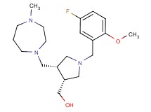 {(3R*,4S*)-1-(5-fluoro-2-methoxybenzyl)-4-[(4-methyl-1,4-diazepan-1-yl)methyl]pyrrolidin-3-yl}methanol