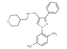 1-[1-(2,5-dimethylphenyl)-3-phenyl-1H-pyrazol-4-yl]-N-(tetrahydro-2H-pyran-4-ylmethyl)methanamine