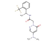 2-[4-(dimethylamino)-6-oxo-1(6H)-pyridazinyl]-N-{1-[2-(trifluoromethyl)phenyl]ethyl}acetamide