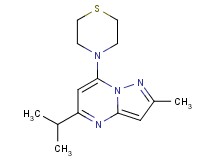 5-isopropyl-2-methyl-7-(4-thiomorpholinyl)pyrazolo[1,5-a]pyrimidine