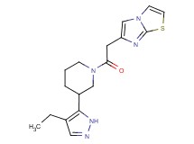 6-{2-[3-(4-ethyl-1H-pyrazol-5-yl)piperidin-1-yl]-2-oxoethyl}imidazo[2,1-b][1,3]thiazole