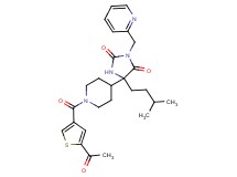 5-{1-[(5-acetyl-3-thienyl)carbonyl]-4-piperidinyl}-5-(3-methylbutyl)-3-(2-pyridinylmethyl)-2,4-imidazolidinedione