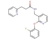 N-{[2-(2-fluorophenoxy)-3-pyridinyl]methyl}-3-(2-pyridinyl)propanamide