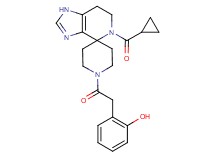 2-{2-[5-(cyclopropylcarbonyl)-1,5,6,7-tetrahydro-1'H-spiro[imidazo[4,5-c]pyridine-4,4'-piperidin]-1'-yl]-2-oxoethyl}phenol