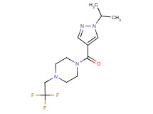 1-[(1-isopropyl-1H-pyrazol-4-yl)carbonyl]-4-(2,2,2-trifluoroethyl)piperazine