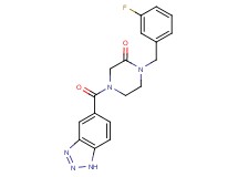 4-(1H-1,2,3-benzotriazol-5-ylcarbonyl)-1-(3-fluorobenzyl)-2-piperazinone