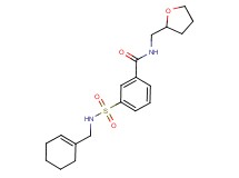 3-{[(cyclohex-1-en-1-ylmethyl)amino]sulfonyl}-N-(tetrahydrofuran-2-ylmethyl)benzamide