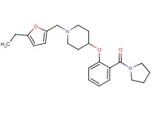 1-[(5-ethyl-2-furyl)methyl]-4-[2-(1-pyrrolidinylcarbonyl)phenoxy]piperidine
