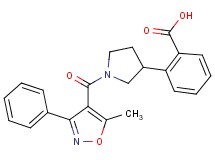 2-{1-[(5-methyl-3-phenyl-4-isoxazolyl)carbonyl]-3-pyrrolidinyl}benzoic acid