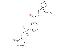 N-[(1-ethylcyclobutyl)methyl]-3-{[(2-oxopyrrolidin-3-yl)amino]sulfonyl}benzamide