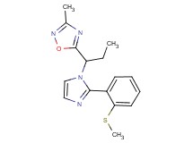 3-methyl-5-(1-{2-[2-(methylthio)phenyl]-1H-imidazol-1-yl}propyl)-1,2,4-oxadiazole