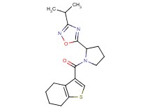 3-isopropyl-5-[1-(4,5,6,7-tetrahydro-1-benzothien-3-ylcarbonyl)-2-pyrrolidinyl]-1,2,4-oxadiazole