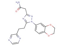 2-[1-(2,3-dihydro-1,4-benzodioxin-6-yl)-5-(2-pyrazin-2-ylethyl)-1H-1,2,4-triazol-3-yl]acetamide