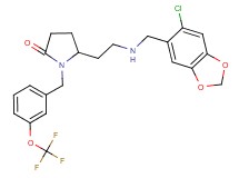 5-(2-{[(6-chloro-1,3-benzodioxol-5-yl)methyl]amino}ethyl)-1-[3-(trifluoromethoxy)benzyl]-2-pyrrolidinone