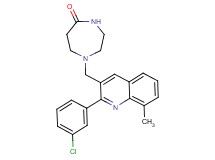 1-{[2-(3-chlorophenyl)-8-methyl-3-quinolinyl]methyl}-1,4-diazepan-5-one
