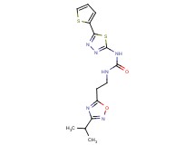N-[2-(3-isopropyl-1,2,4-oxadiazol-5-yl)ethyl]-N'-[5-(2-thienyl)-1,3,4-thiadiazol-2-yl]urea