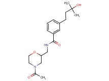 N-[(4-acetyl-2-morpholinyl)methyl]-3-(3-hydroxy-3-methylbutyl)benzamide