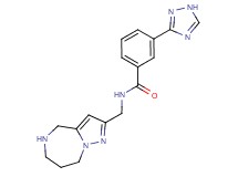 N-(5,6,7,8-tetrahydro-4H-pyrazolo[1,5-a][1,4]diazepin-2-ylmethyl)-3-(1H-1,2,4-triazol-3-yl)benzamide hydrochloride