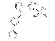 3-{[2-(5-tert-butyl-1H-pyrazol-3-yl)-1H-imidazol-1-yl]methyl}-5-(2-furyl)isoxazole