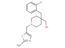 {4-(2-chlorobenzyl)-1-[(2-methyl-1,3-thiazol-5-yl)methyl]-4-piperidinyl}methanol