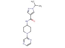 1-isopropyl-N-[1-(2-pyrazinyl)-4-piperidinyl]-1H-pyrazole-4-carboxamide