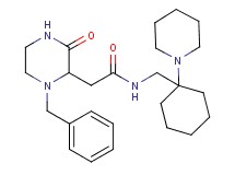 2-(1-benzyl-3-oxo-2-piperazinyl)-N-{[1-(1-piperidinyl)cyclohexyl]methyl}acetamide